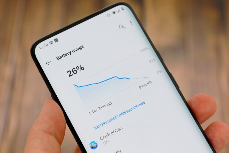 Oneplus 7 battery life graph in normal usage 