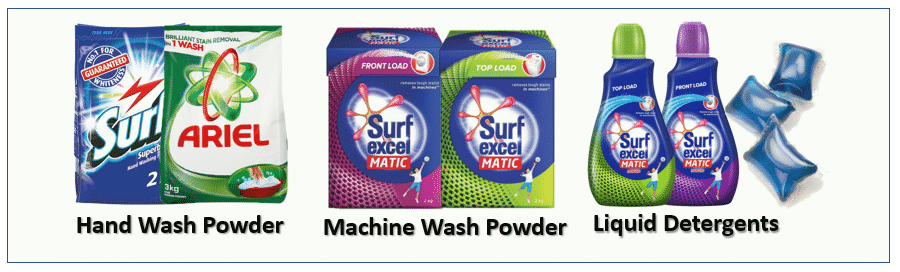 types of washing powder