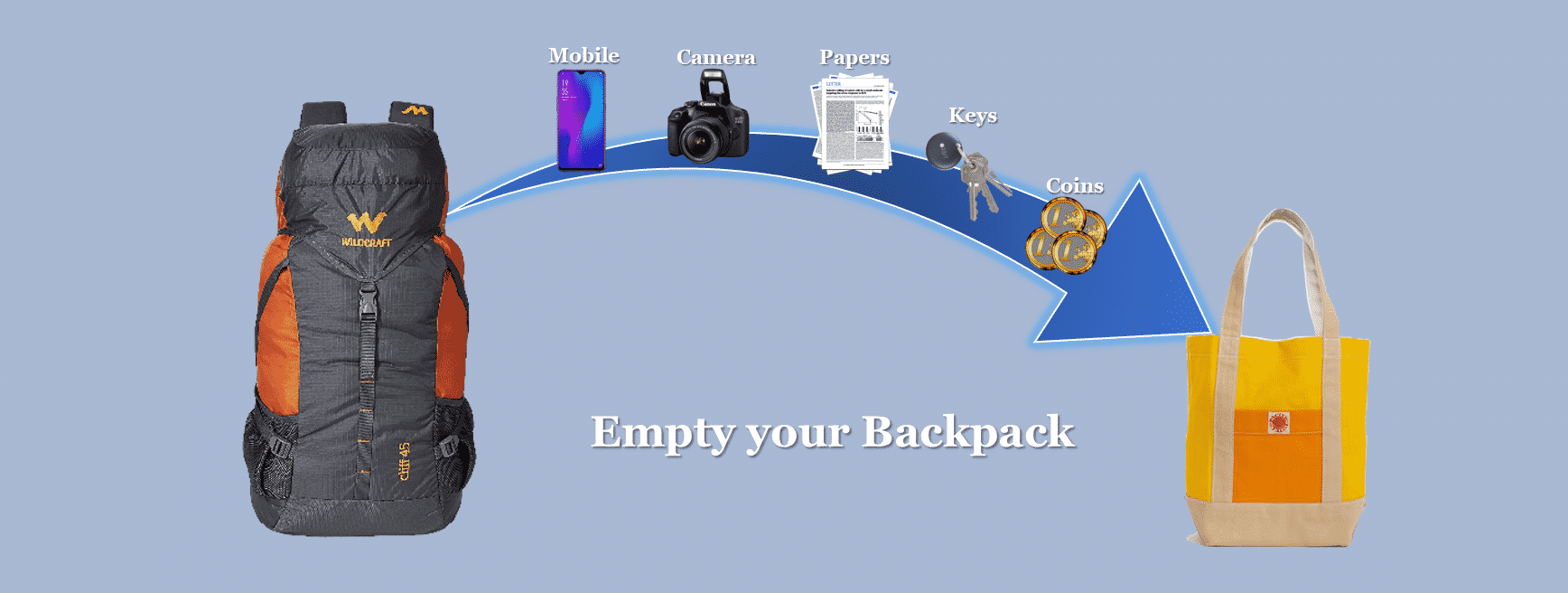 Empty your backpack