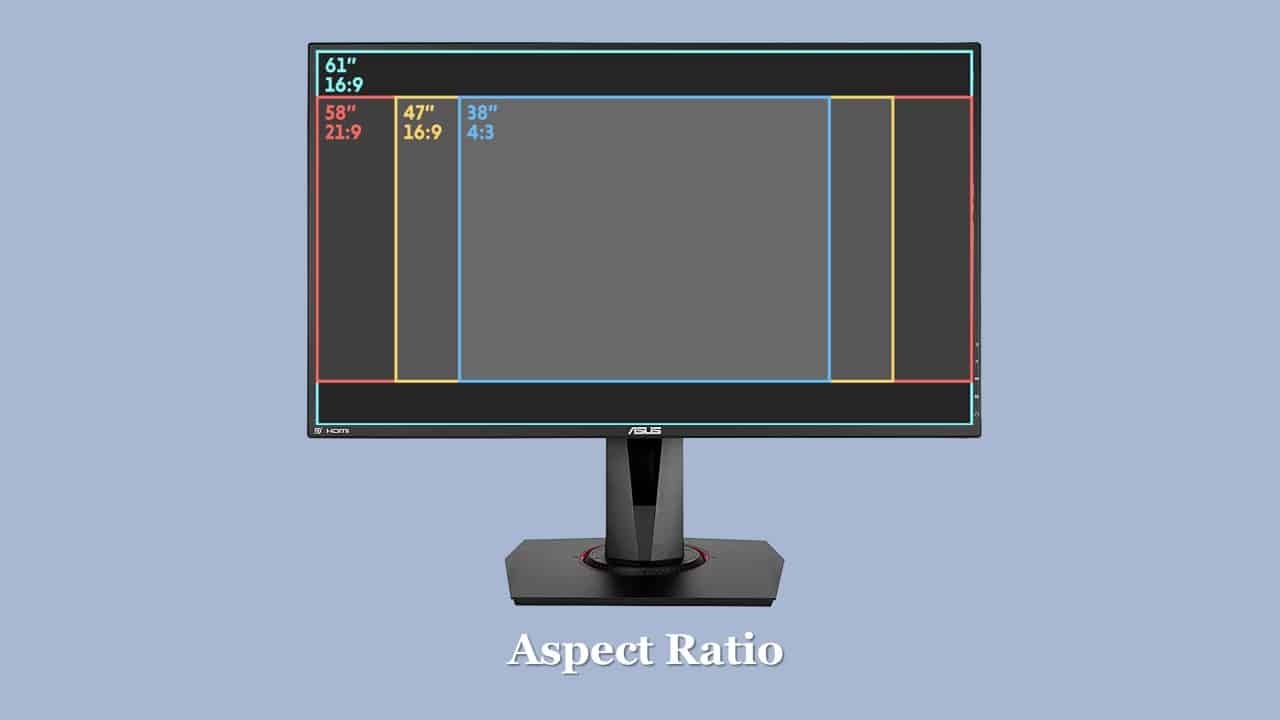 Aspect ratio of a gaming monitor