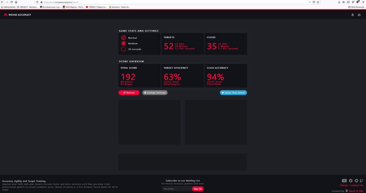 Trackpad Testing Accuracy result