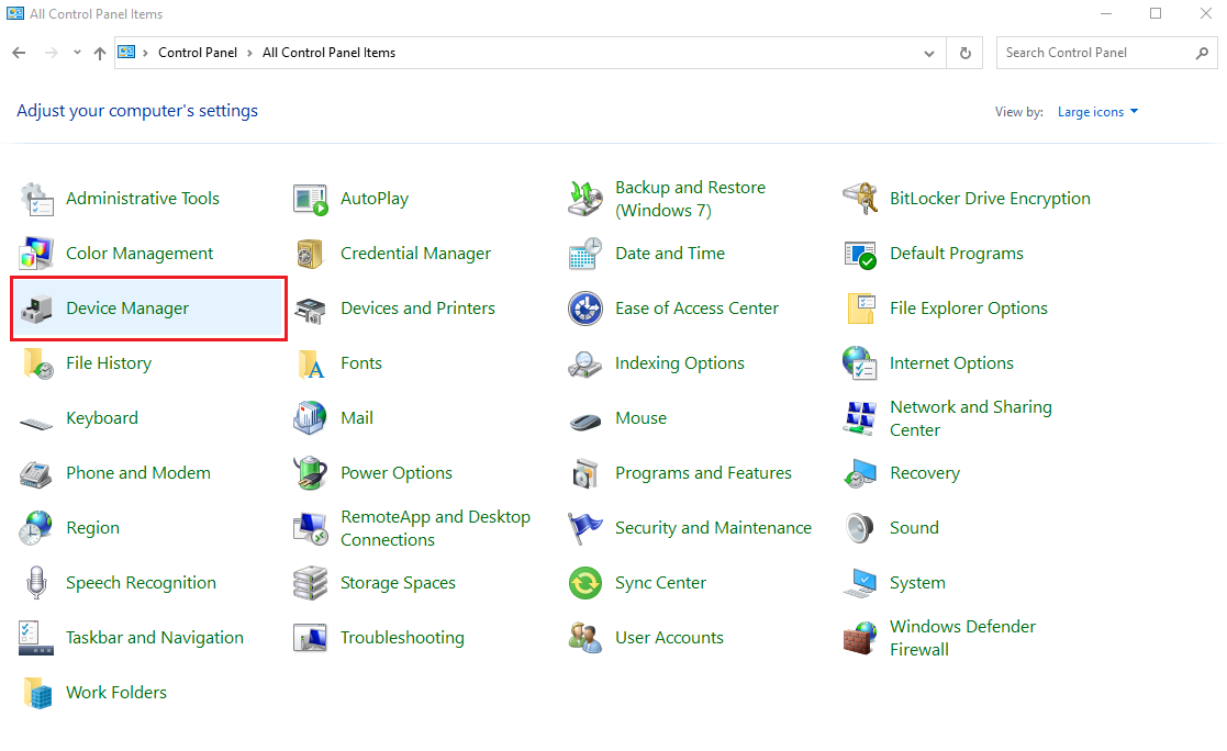 Select device Manager