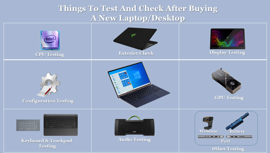 Things To Test And Check After Buying A New Laptop