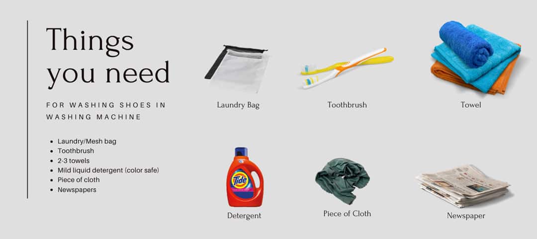 Things you need for washing shoes in washing machine