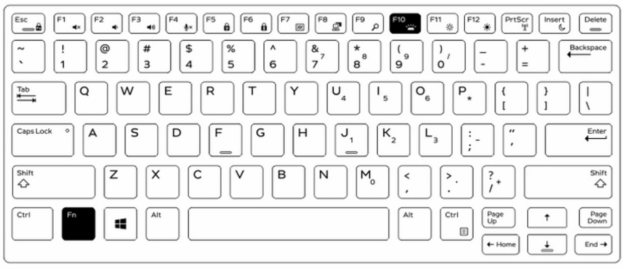 laptop backlight keyboard shortcut