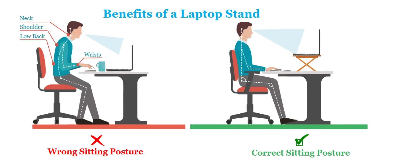 Benefit of using a laptop stand